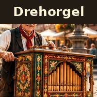 Drehorgel - 25 x gema freie Musik mit dem Leierkasten