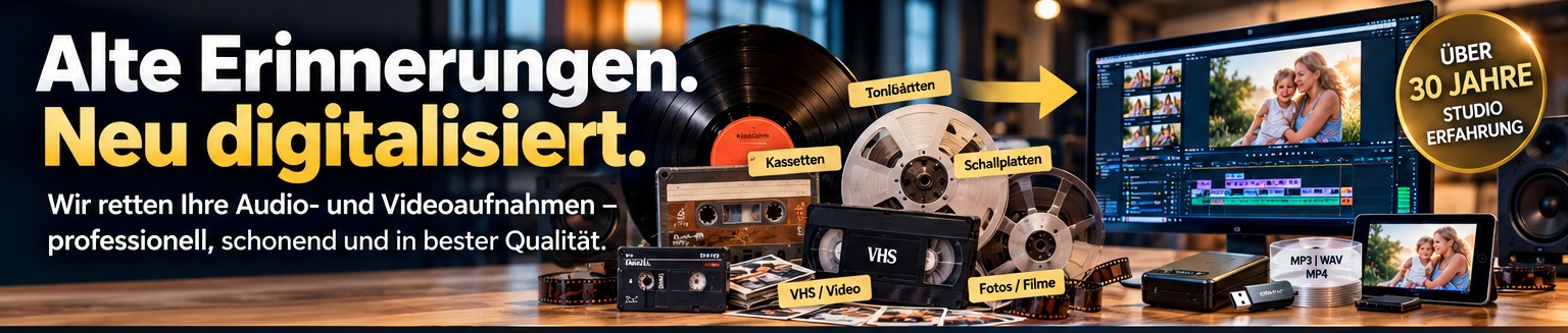 Audio- und Video-Digitalisierung – alte Erinnerungen professionell digitalisieren