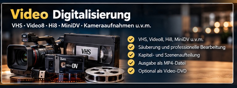 Professionelle Video-Digitalisierung von VHS und älteren Videoformaten